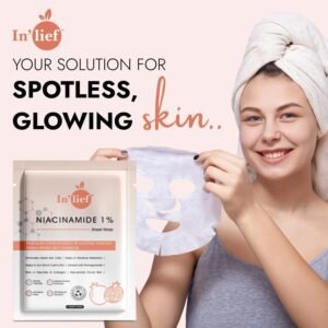 Niacinamide 1% Hydrating Facial Sheet Mask – Soothes & Calms Skin