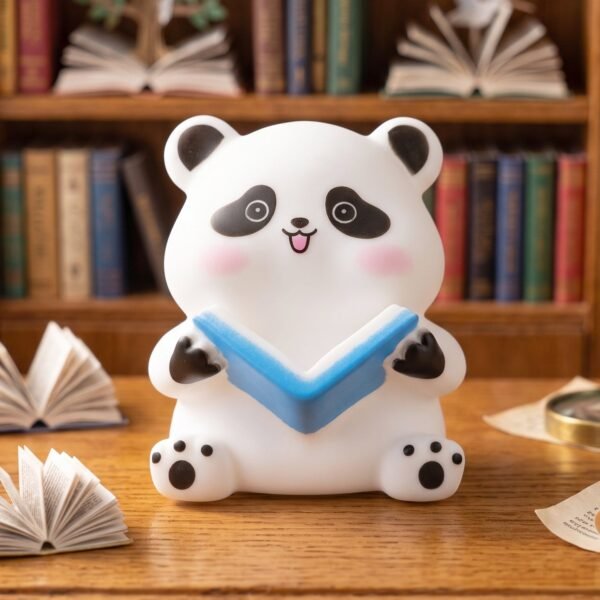 Panda Reading LED Night Light, Cute Silicone Bedside Lamp for Kids (1 Pc)