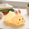 Rabbit LED Night Light, Cute Silicone Bunny Bedside Lamp for Kids (1 Pc)