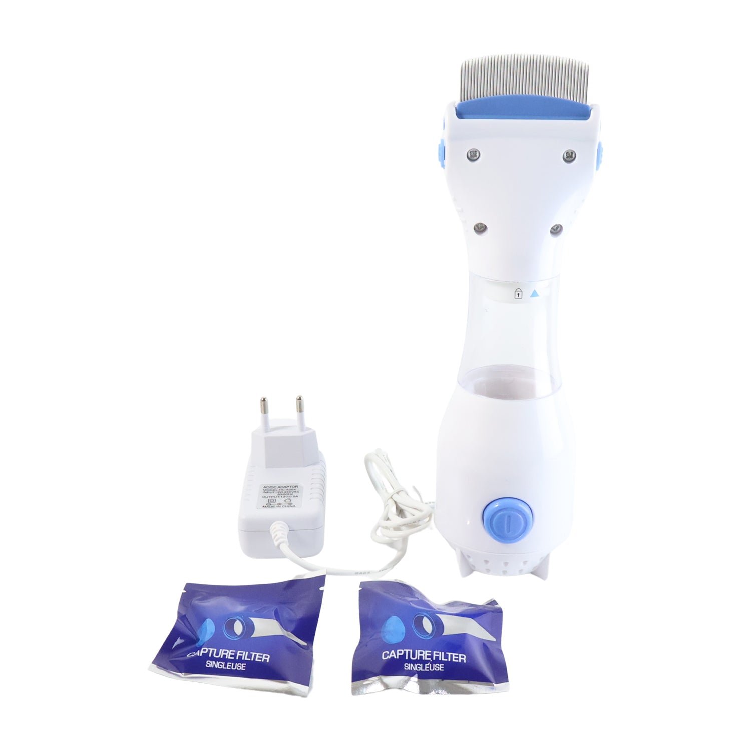 Electric Anti-Lice Comb – Fine Stainless Steel with Vacuum Suction