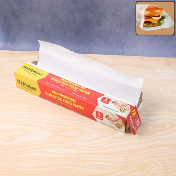 Grease-Proof Food Paper Roll – Non-Stick, Easy Dispense 300mm x 5m