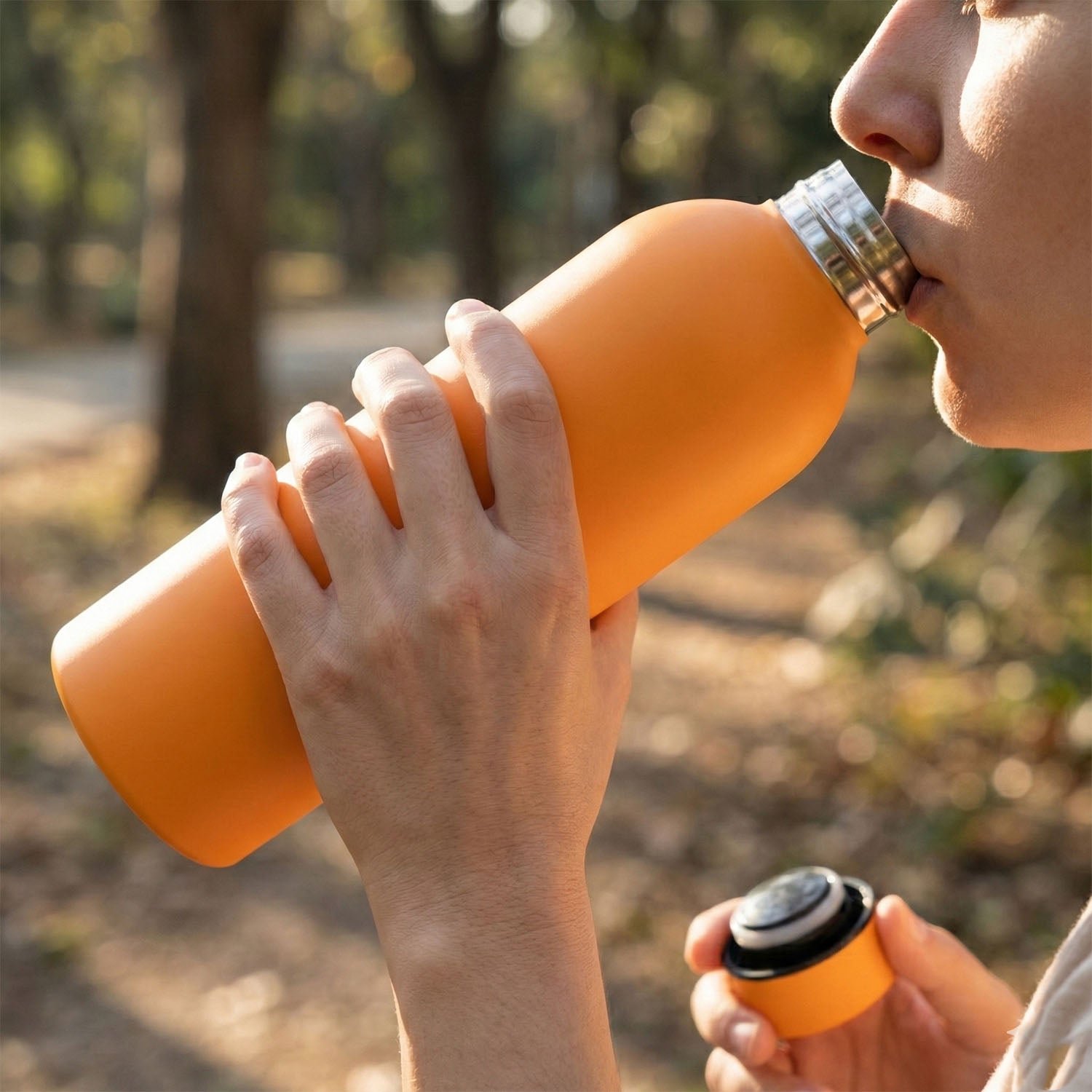 Insulated Stainless Steel Water Bottle – 500ml Orange
