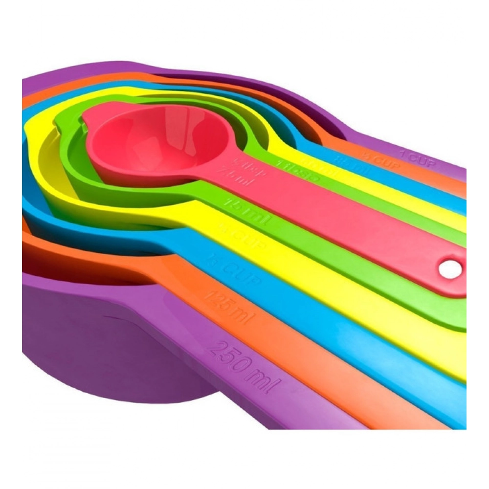 Pack of 4_Colorful Measuring Cup Spoon Set Stackable Kitchen Measuring Cups (Color: Assorted ) - Image 4