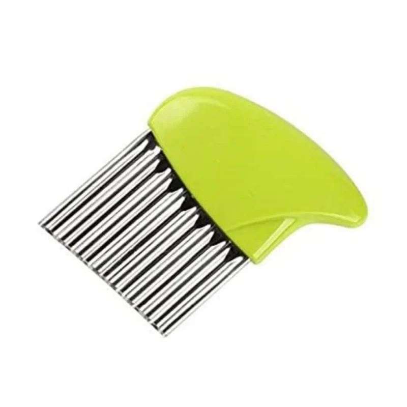 Pack Of_5 Wave Shape Stainless Steel Potato Cutter And Slicer – (Color: Assorted )