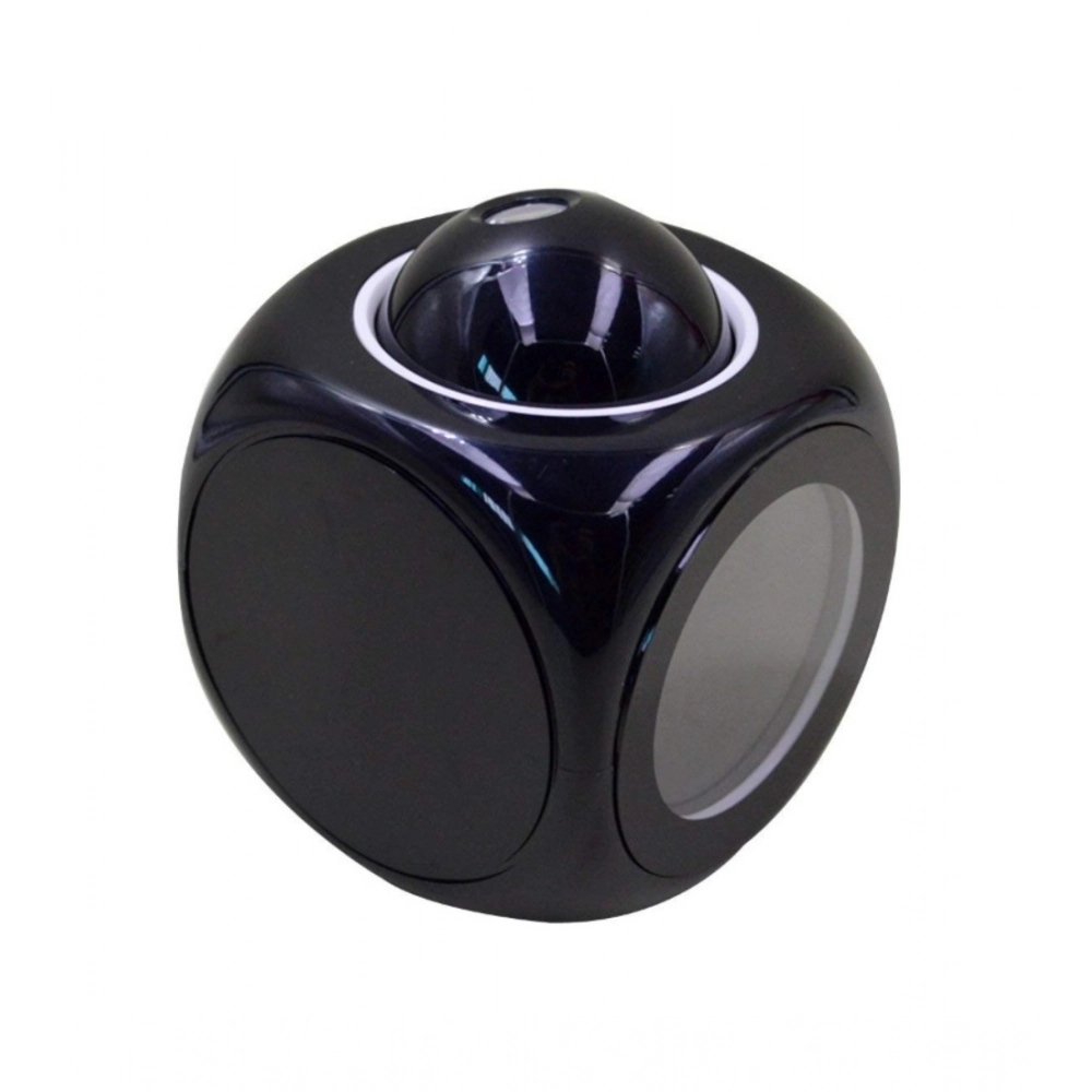 Time Display with Voice Projection And Wake-Up Alarm Clock (Color: Black) - Image 4