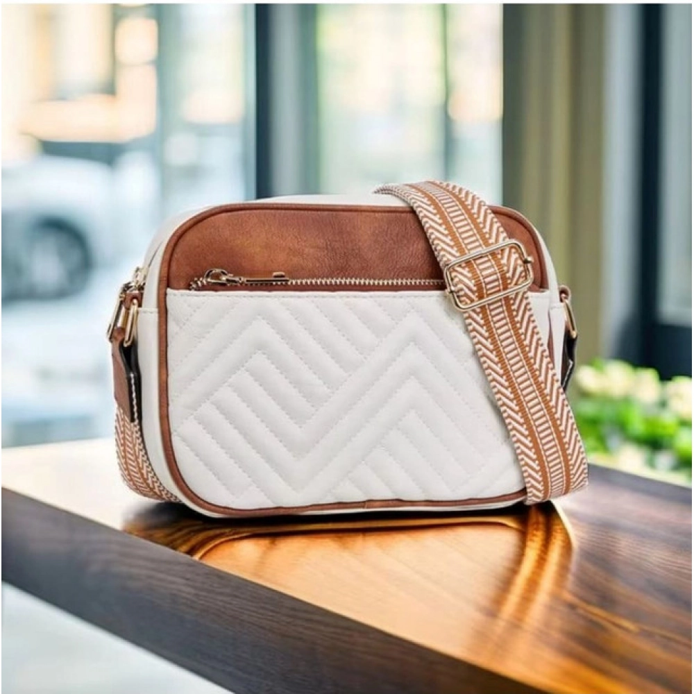 Women's PU Leather Zipper Sling Bag - Image 2