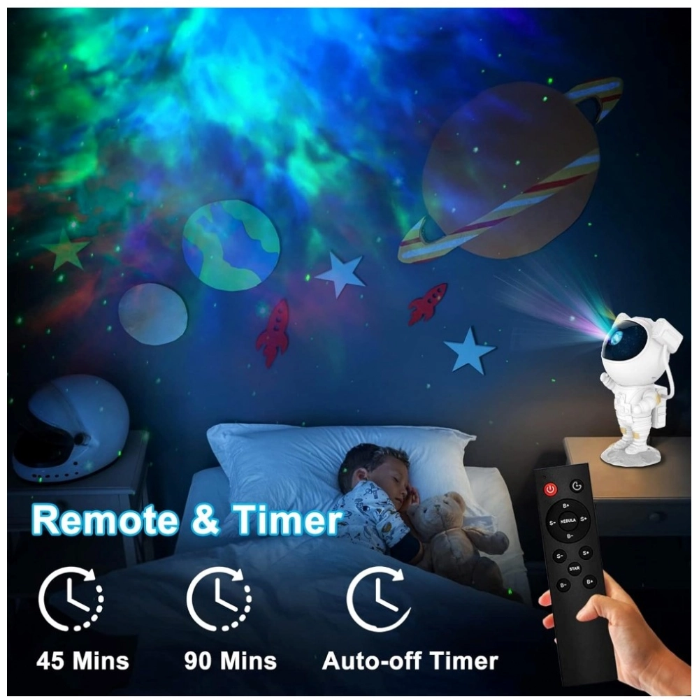 Plastic Galaxy Projector Night Lamp – Astronaut Design - Image 2