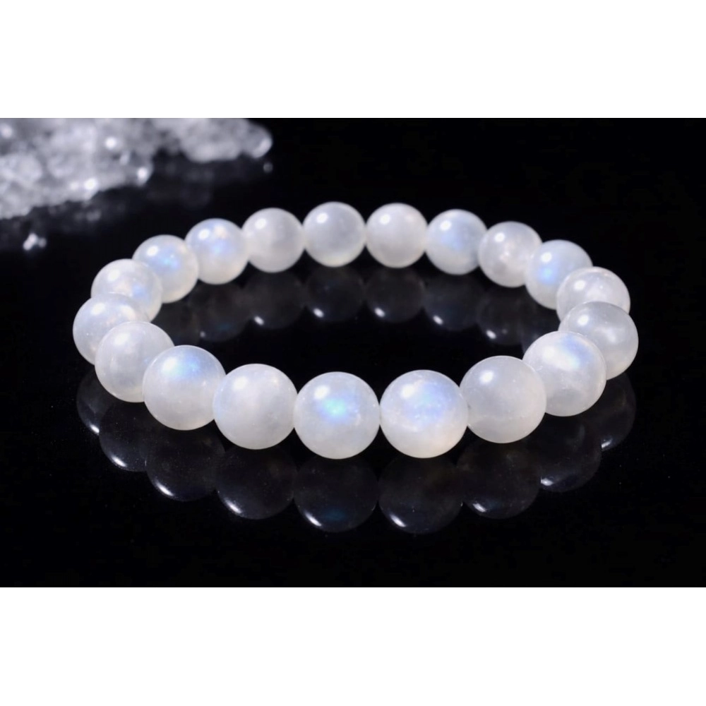 Generic Natural Crystal 8mm Moonstone Bracelet (White) - Image 2