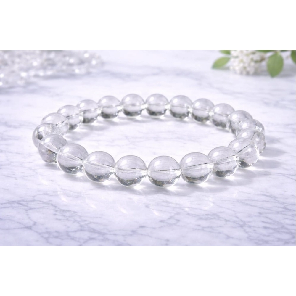 Generic Natural Crystal 8mm Clear Quartz Bracelet (White) - Image 2