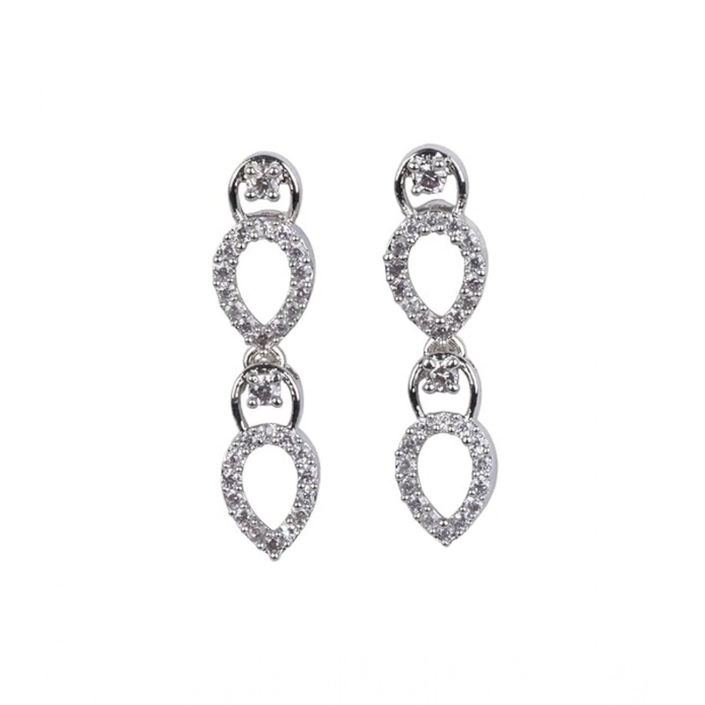 Generic Women's Brass Silver Plated Necklace set (Silver) - Image 2