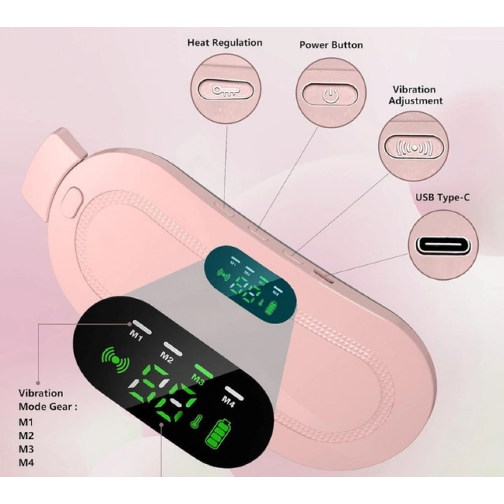 Menstrual Heating Pad Massager (Pink) - Image 3