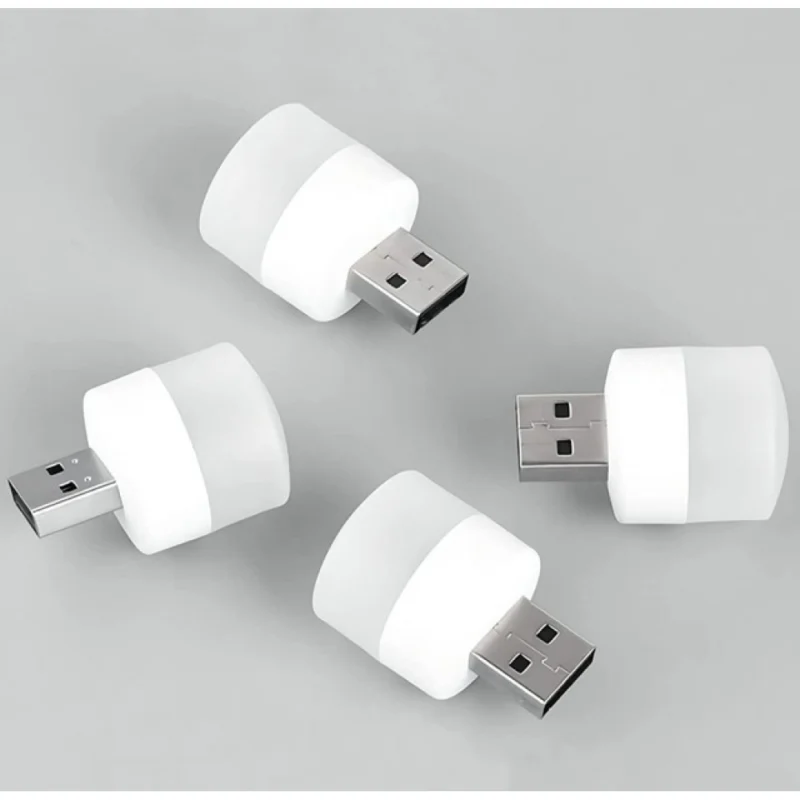 Pack of 10 Portable Home USB Night Lights (White)