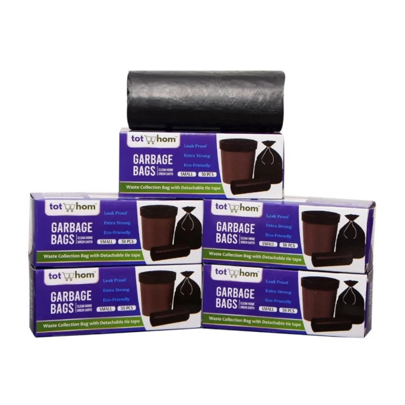 Pack of 5 Biodegradeable Vegetable-Paper 17 x 19 Inches Garbage Bag (Black)