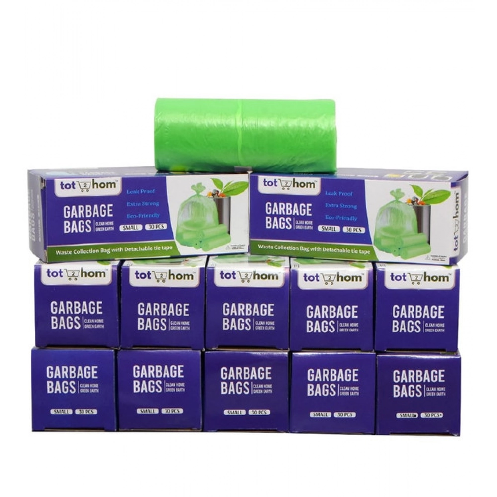 Pack of 12 Biodegradeable Vegetable-Paper 17 x 19 Inches Garbage Bag (Green) - Image 5