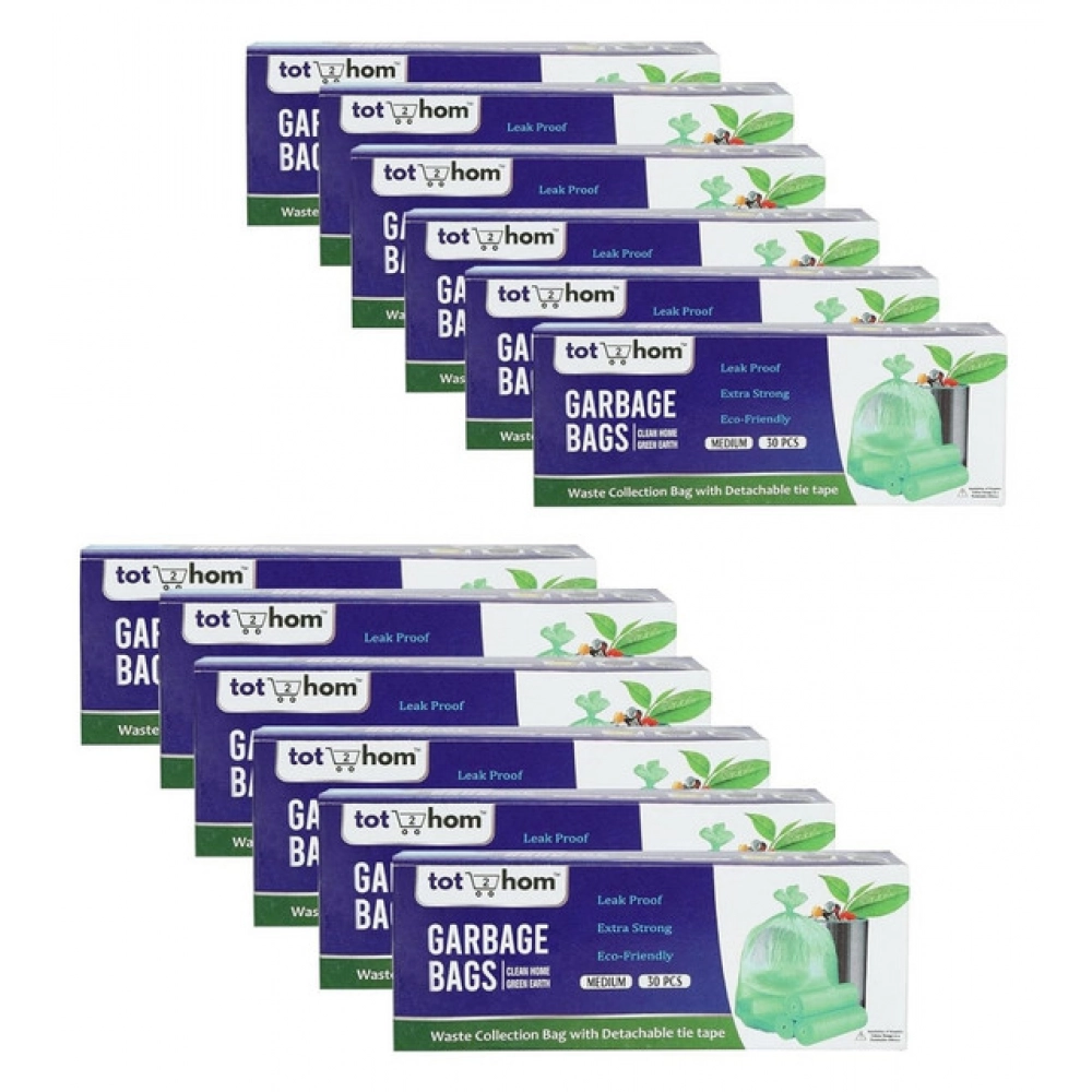 Pack of 12 Biodegradeable Vegetable-Paper 19 x 21 Inches Garbage Bag (Green) - Image 7