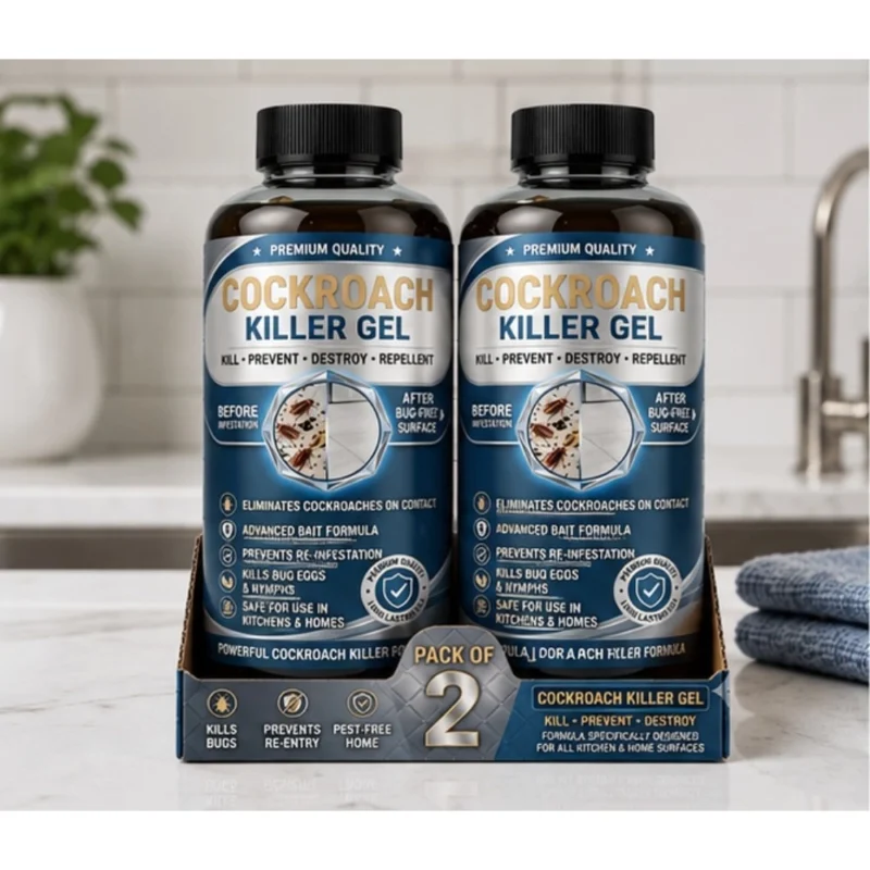 Pack of 2 Cockroach Killer Gel Bottles 100 ML