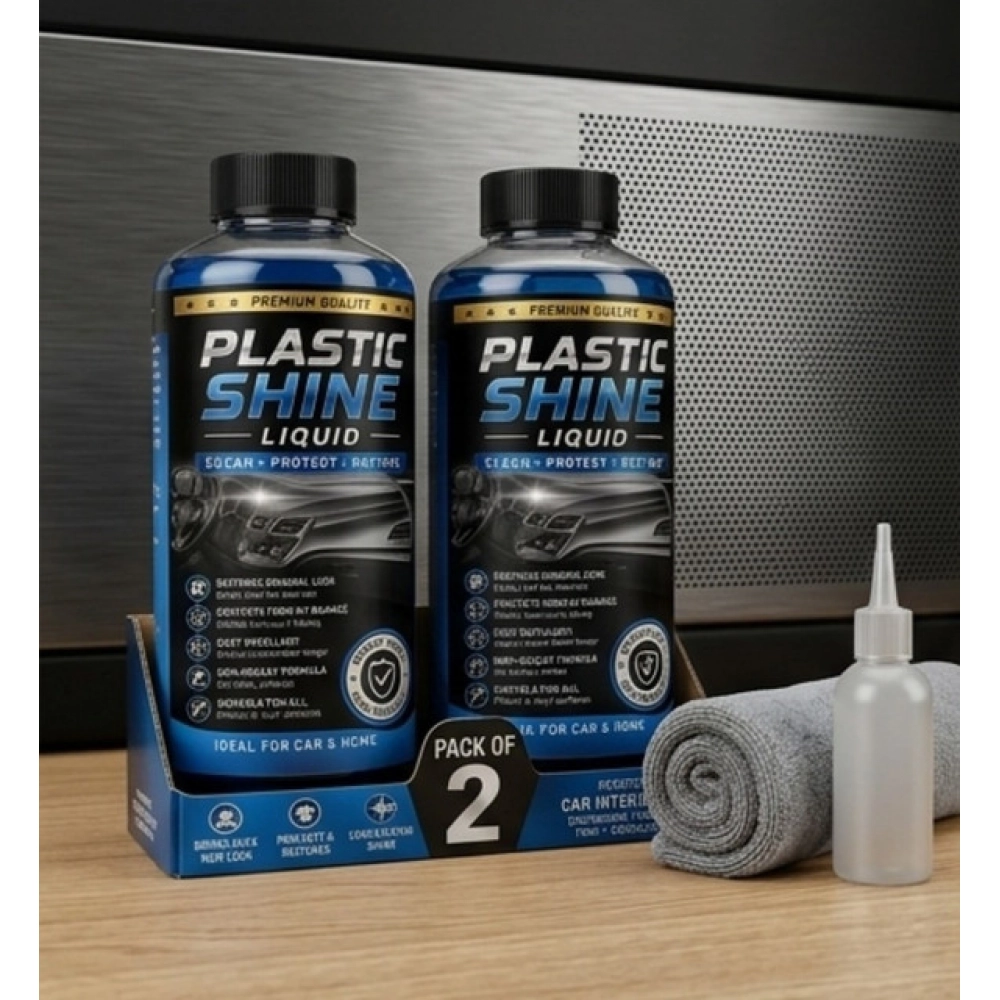 Pack of 2 Plastic Shine Liquid Bottles 100 ML - Image 4