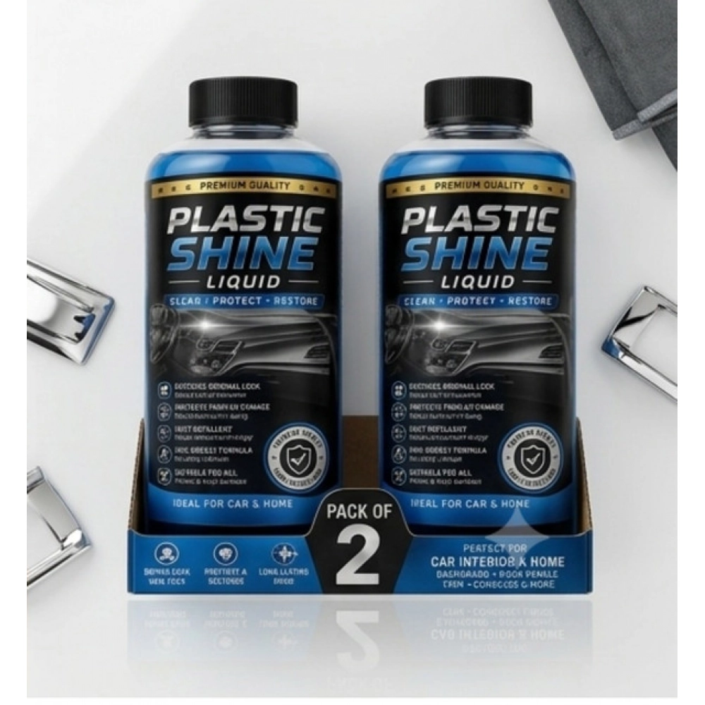 Pack of 2 Plastic Shine Liquid Bottles 100 ML - Image 3