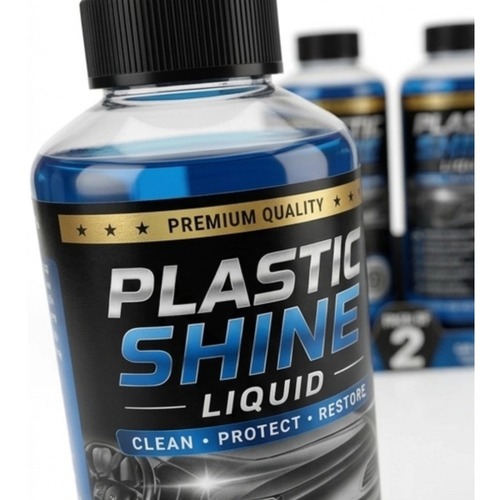 Pack of 2 Plastic Shine Liquid Bottles 100 ML - Image 2