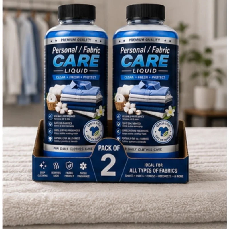 Pack of 2 Personal/Fabric Care Liquid Bottles 100 ML