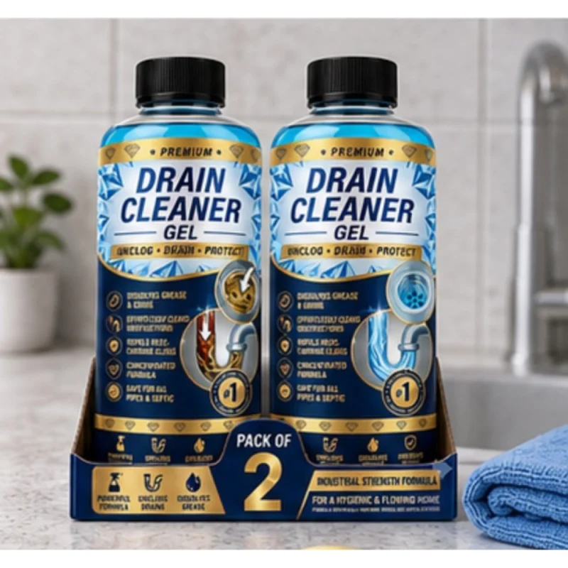 Pack of 2 Drain Cleaner Gel Bottles 100 ML