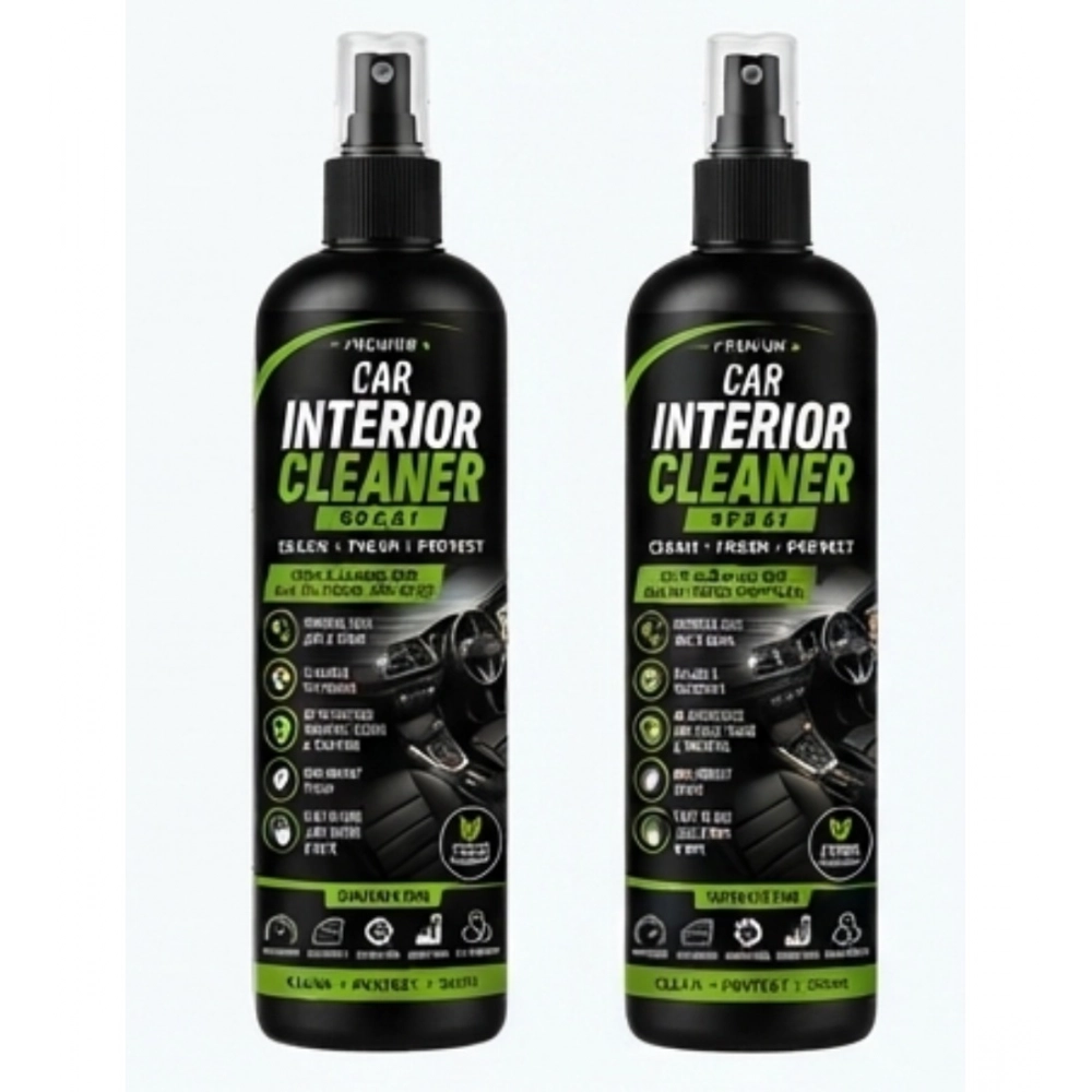 Pack of 2 Car Interior Cleaner Liquid Spray Bottles 100 ML