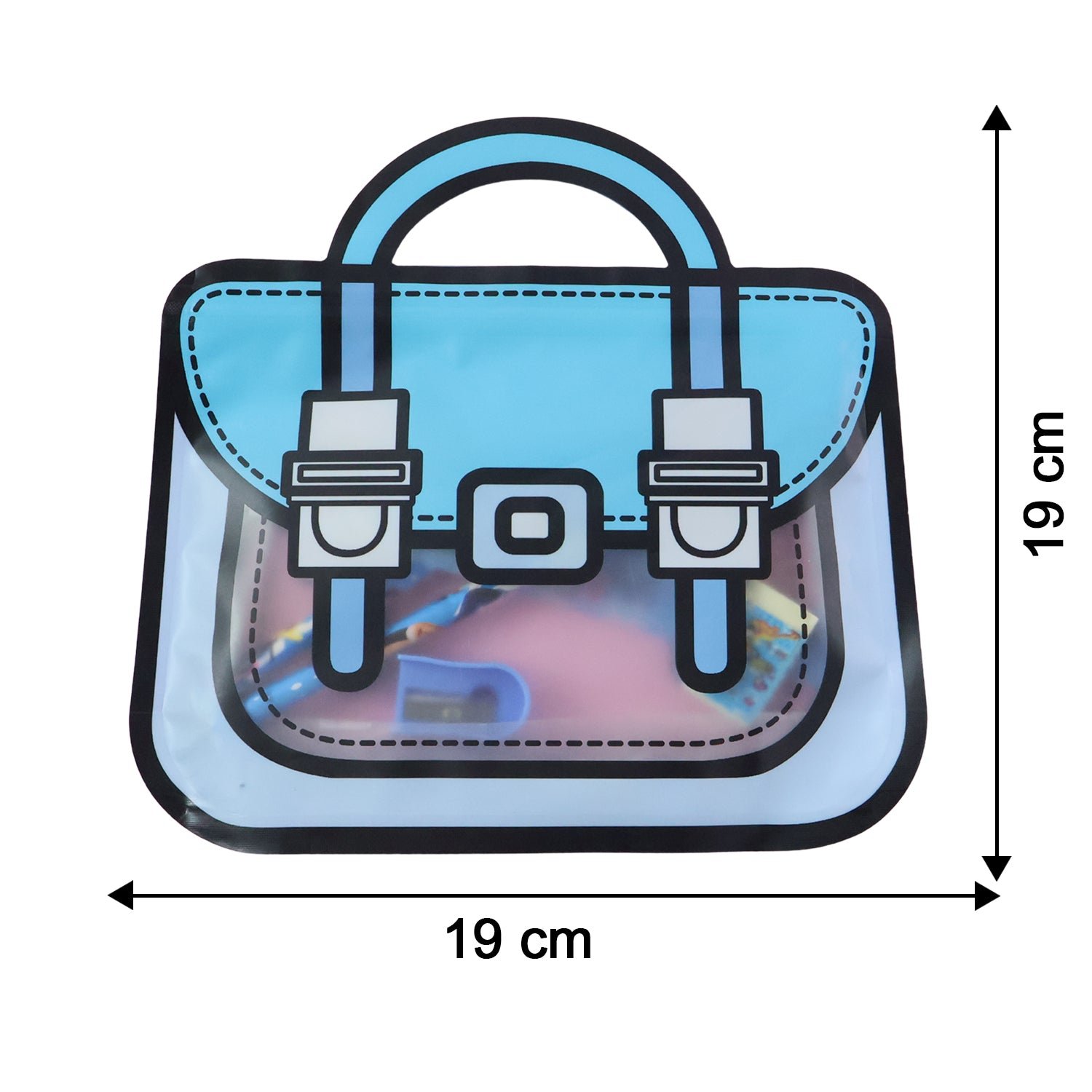 PVCBagsKids-size Kids Stationery Kit – 5 in 1 Cartoon Style Carry Bag