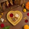 Heart Shape Kumkum Holder – Elegant Pooja Accessory for Festivals
