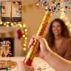 Golden Party Popper Confetti Cannon Shooter for Birthday and Celebr...