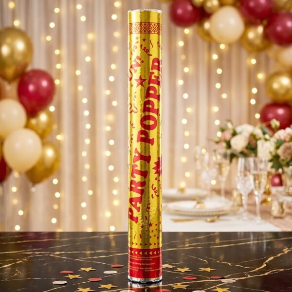 Golden Party Popper Confetti Cannon Shooter for Birthday and Celebr...