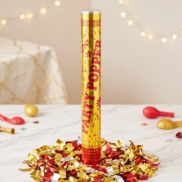 Golden Party Popper Confetti Cannon Shooter for Birthday and Celebr...