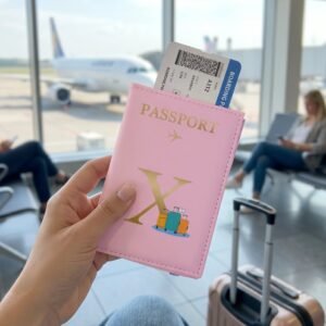 Travel Passport Holder Wallet – Stylish Mix Design & Compact