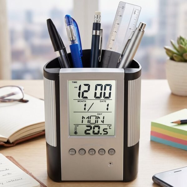 Digital Calendar Desk Clock – Time, Date, Temperature Display