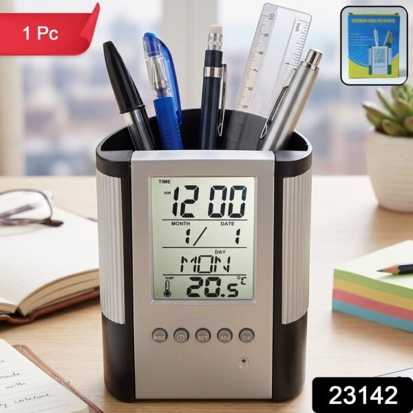 Digital Calendar Desk Clock – Time, Date, Temperature Display