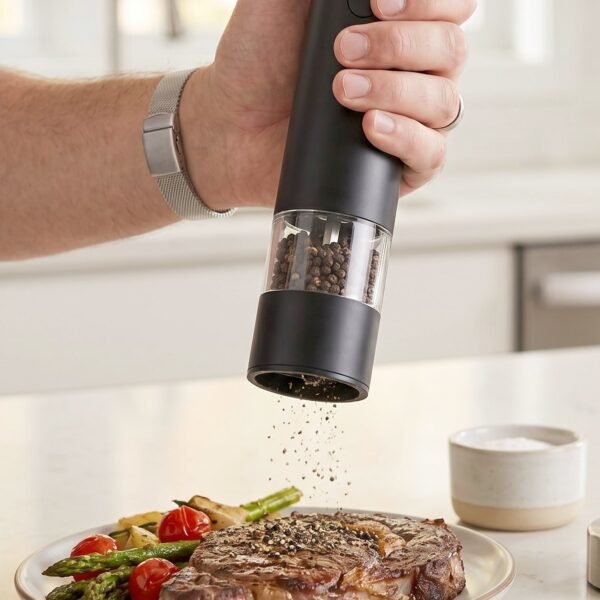 Electric Pepper Grinder – USB Rechargeable & One Touch Operation