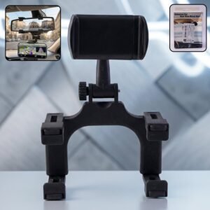 360 Degree Car Rear View Mirror Mobile Phone Holder Adjustable Mount (1 Pc)