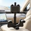 360 Degree Car Rear View Mirror Mobile Phone Holder – Adjustable & Secure Fit