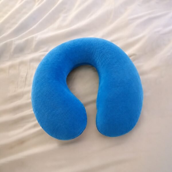 Pillow02.jpg U Shaped Soft Neck Pillow Blue Travel Pillow Head Neck Support (1 Pc)