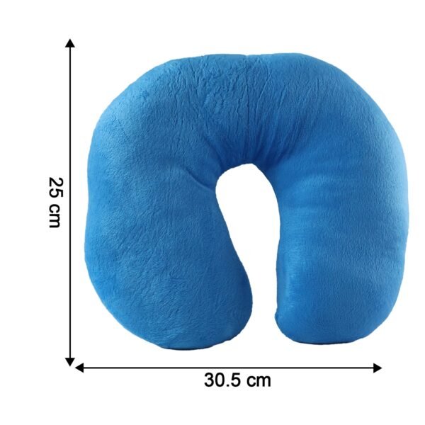 Pillow05.jpg U Shaped Soft Neck Pillow Blue Travel Pillow Head Neck Support (1 Pc)