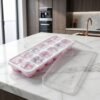 PinkIceCubeTrays-03 Plastic Ice Cube Tray – Durable with Lid for Easy Freezing