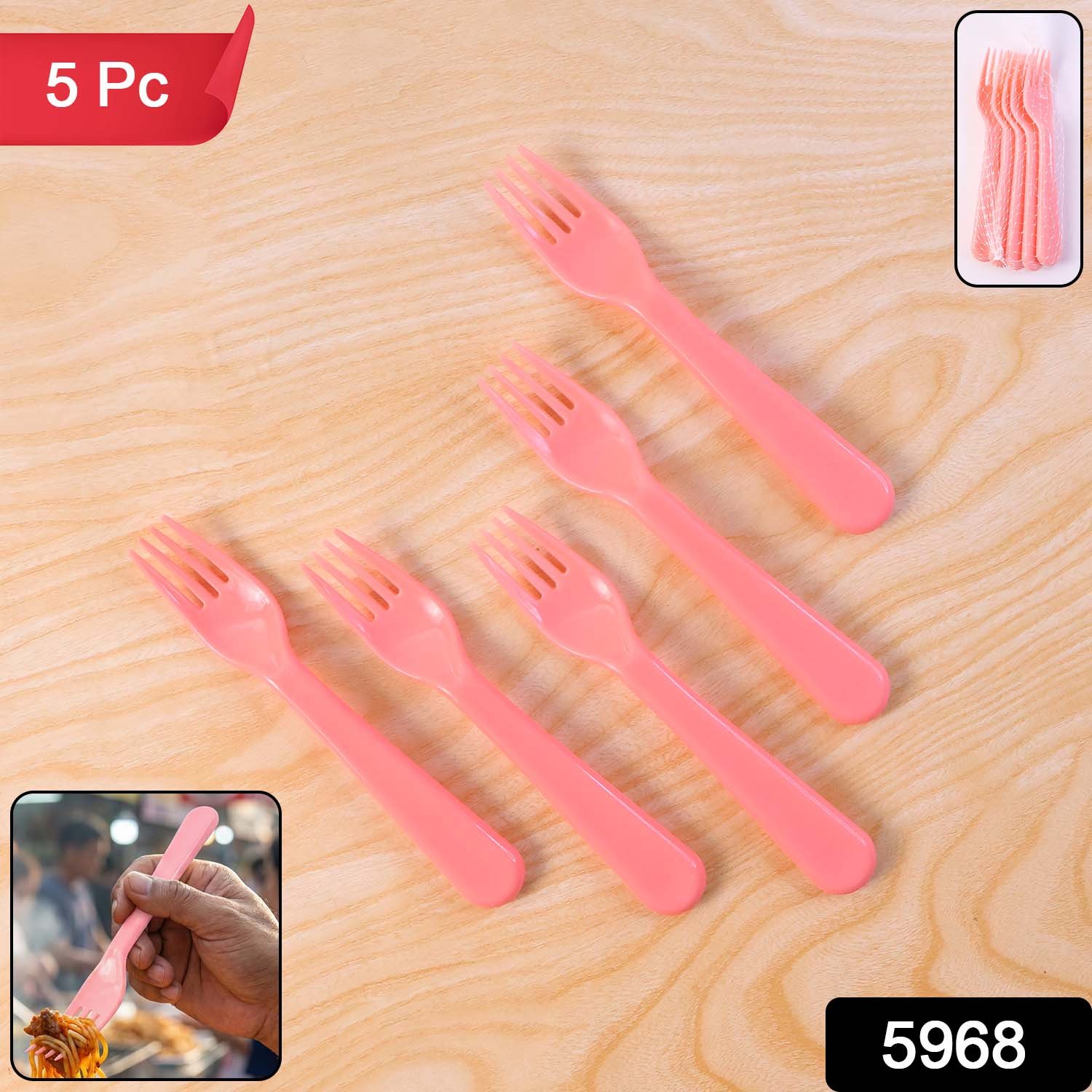 Plastic Fork Spoon Set – 6-Piece Durable Cutlery | Serve Stellar