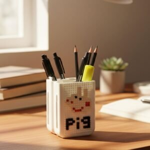 Pixel Art Desk Pen Holder – Creative Space Saver