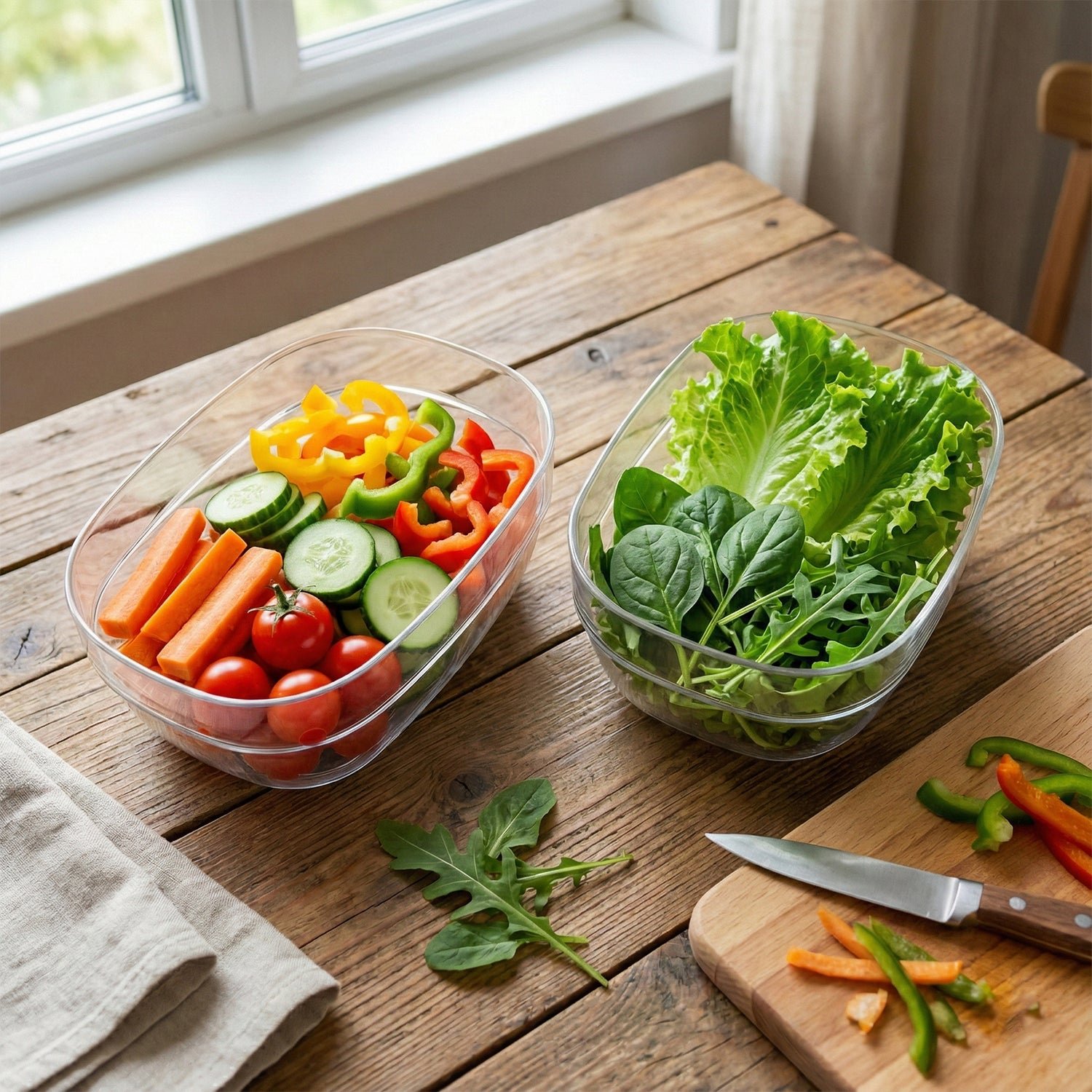 Clear Oval Serving Bowls Set – 6-Piece Multipurpose Kitchen Essential