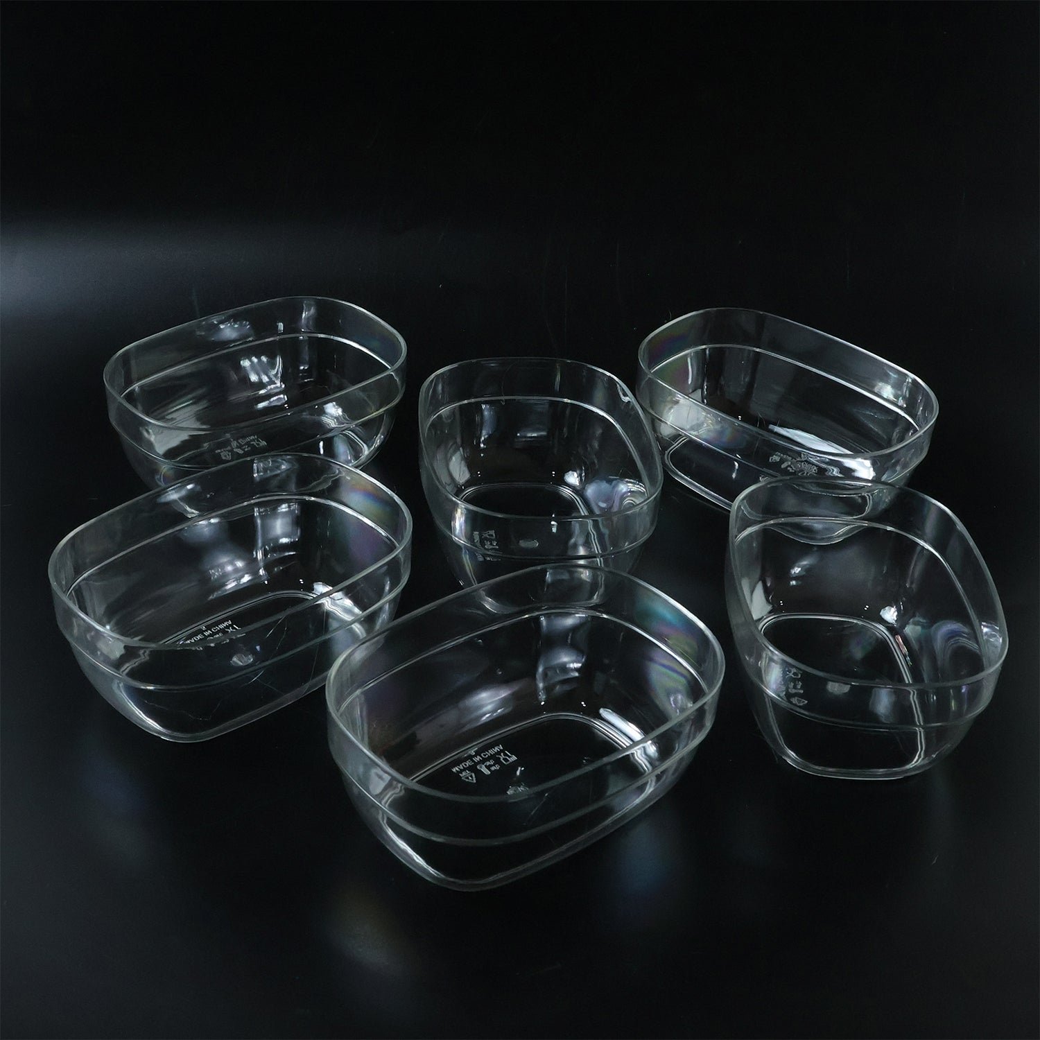 Clear Oval Serving Bowls Set – 6-Piece Multipurpose Kitchen Essential