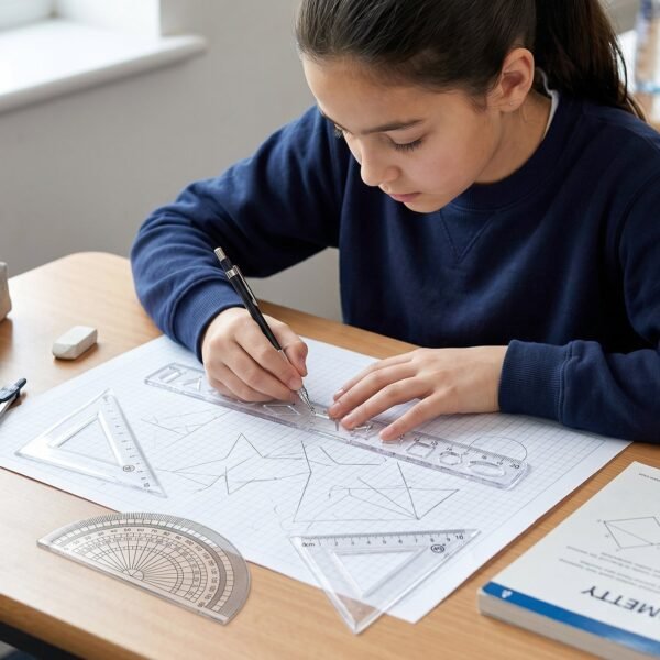 Student Geometry Ruler Set – Accurate 20cm Drawing Tools