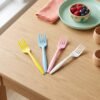 Plastic Fork 24 Pc Set Reusable Multicolour Dinner Forks Unbreakable (24 Pc Set)