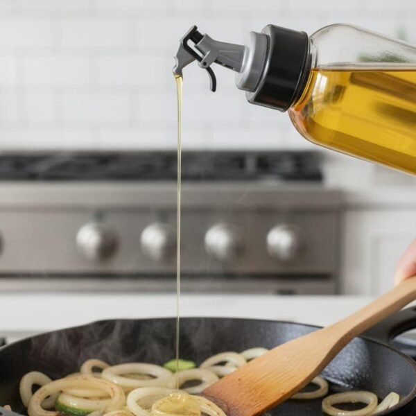 Oil Dispenser Bottle with Flip Top Spout – 900ml, Leakproof & Easy to Use