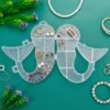 Mermaid Shape Storage Box Plastic Jewellery Organizer Multi Compartment (1 Pc)