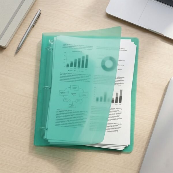 A4 Size Transparent Ring Binder Folder – Durable for Document Organization