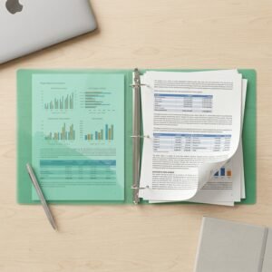A4 Size Transparent Ring Binder Folder – Durable for Document Organization